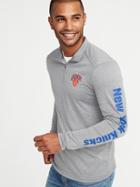 Old Navy Mens Nba Team-graphic 1/4-zip Pullover For Men New York Knicks Size L