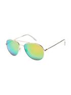 Old Navy Wire Frame Aviator Sunglasses For Women - Rose Gold