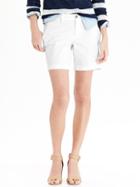 Old Navy Womens Stretch Twill Shorts 7&quot; Size 0 - Bright White