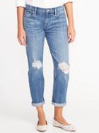 Old Navy Womens Distressed Boyfriend Straight Jeans For Women Gibson Size 2