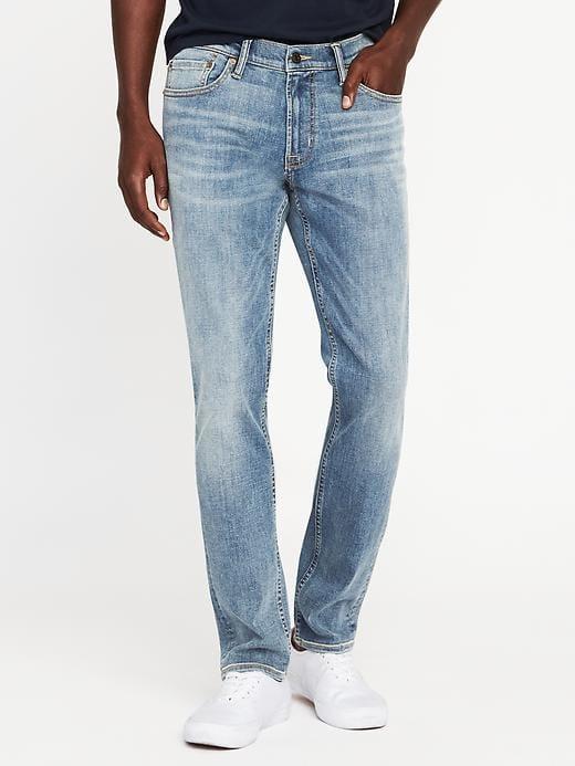 Old Navy Skinny Built In Flex Max Jeans For Men - Light Wash