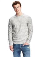 Old Navy Lightweight Textured Crew Neck Sweater For Men - Gray Heather/chicago