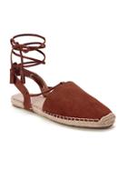 Old Navy Sueded Lace Up Espadrilles For Women - Almond