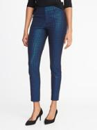 Old Navy Womens Mid-rise Pixie Jacquard Ankle Pants For Women Houndstooth Size 10