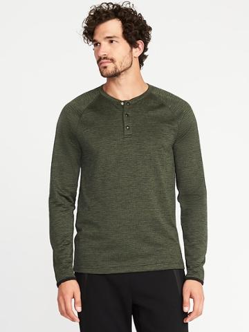 Go-warm Thermal-knit Henley For Men