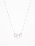 Interlocking Geometric Pendant Necklace For Women