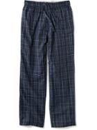 Old Navy Poplin Sleep Pants For Men - Navy Plaid