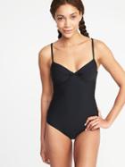 Old Navy Womens Underwire Swimsuit For Women Ebony Size L