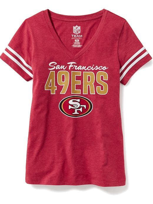 Old Navy Nfl Team V Neck Tee For Women - 49ers