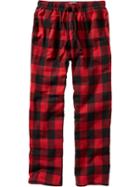 Old Navy Mens Plaid Flannel Pj Pants Size Xxl Big - Red Buffalo Plaid