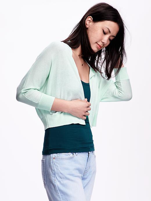 Old Navy Cropped Open Front Dolman Sleeve Cardigan For Women - Surfin Usa