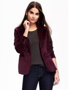 Old Navy Velvet Blazer For Women - Sumptuous Purple