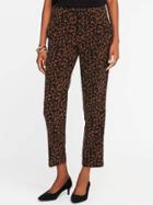 Old Navy Mid Rise Double Weave Harper Pants For Women - Leopard
