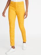 Mid-rise Daisy-print Pixie Ankle Pants For Women
