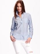 Old Navy Classic Oxford Shirt - New Blue