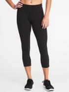 Old Navy Womens Mid-rise Compression Crops For Women Black Size M