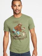 Old Navy Mens Smokey The Bear Grill Master Tee For Men Olive Through This Size L