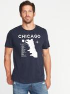 Old Navy Mens Soft-washed Chicago-graphic Tee For Men Chicago Size M