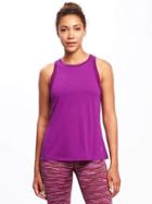 Old Navy Go Dry Mesh Trim Tank For Women - Opulent Iris