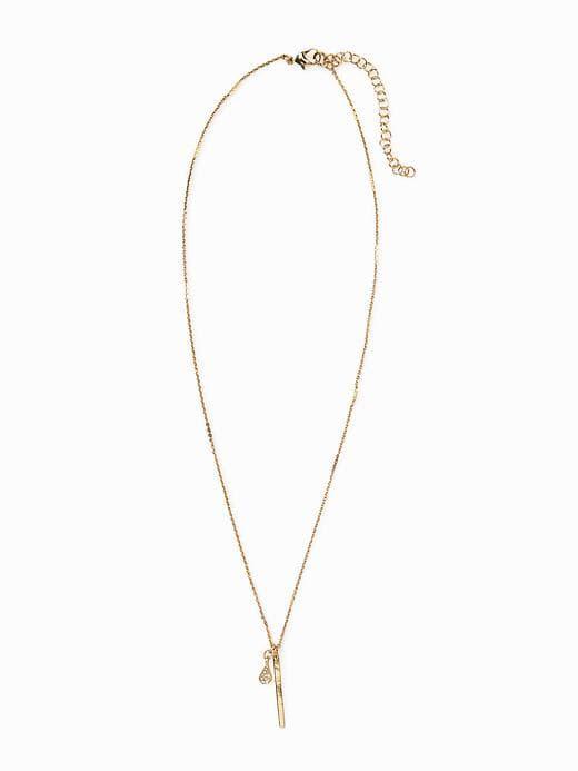 Old Navy Pav Pendant Charm Necklace For Women - Gold