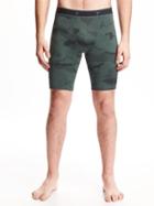 Old Navy Go Dry Base Layer Shorts For Men - Green Camo