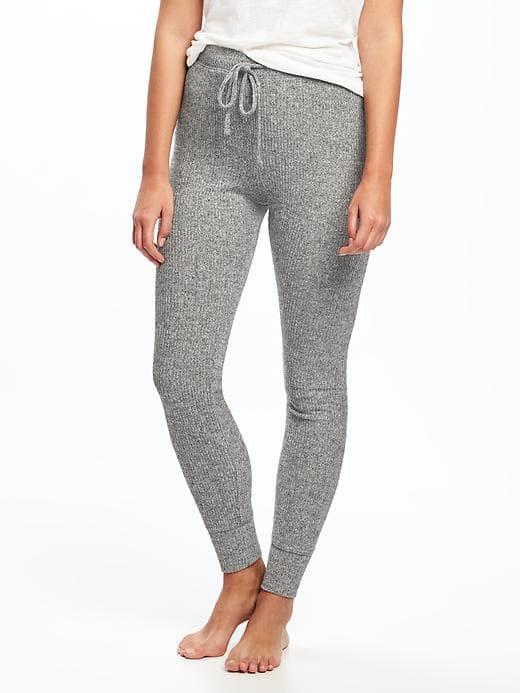 Old Navy Rib Knit Leggings For Women - Heather Gray