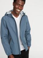 Go-h20 Water-resistant Hooded Rain Jacket For Men