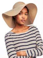 Old Navy Floppy Straw Sun Hat For Women - Tan