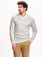Old Navy Mens Solid V Neck Sweaters Size Xxl Big - Heather Oatmeal