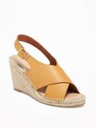 Old Navy Cross Strap Espadrilles For Women - Honey Mustard