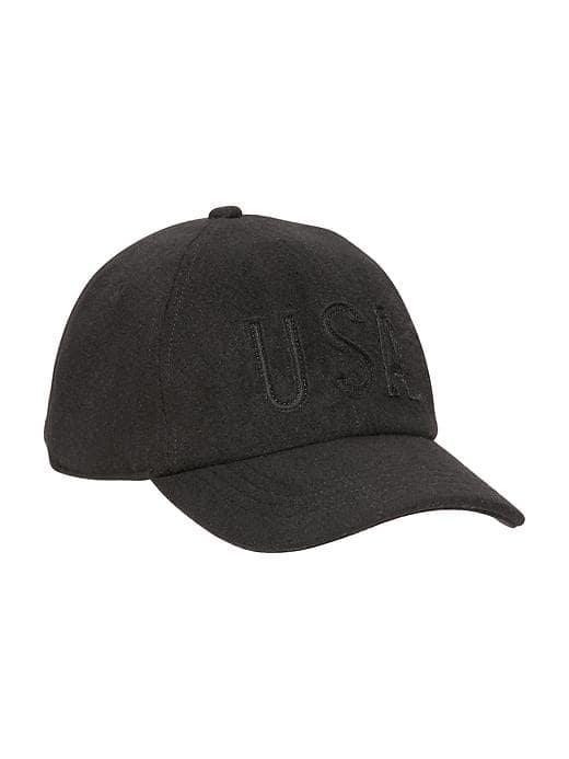 Old Navy Graphic Wool Blend Baseball Cap For Men - Usa