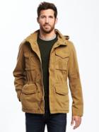 Old Navy Mens Garment-dyed Built-in-flex Twill Jacket For Men Bandolier Brown Size Xxxl
