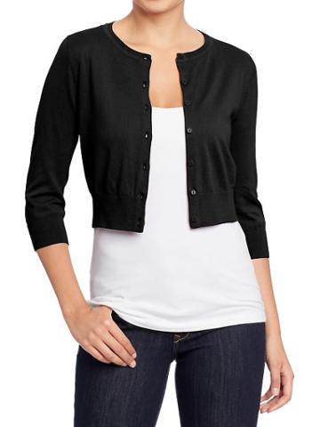 Old Navy Womens Cropped Rib Knit Cardis