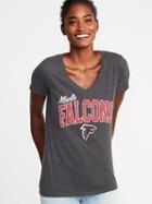 Old Navy Womens Nfl Team Graphic V-neck Tee For Women Atlanta Falcons Size Xs