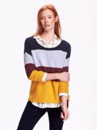 Old Navy Womens Shaker Stitch Sweaters Size L Tall - Multi Stripe