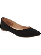 Old Navy Womens Faux Suede Pointed Ballet Flats Size 10 - Black