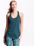 Old Navy Womens Go Dry Racerback Tanks Size L - Kelp Forest