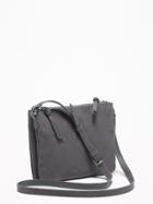 Old Navy Womens Dual-zip Faux-leather/faux-suede Crossbody Bag For Women Cast Iron Top Size One Size