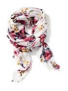 Old Navy Printed Oversized Scarf For Women - Pink/white Floral