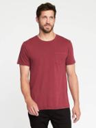 Old Navy Garment Dyed Crew Neck Tee For Men - Gosh Garnet
