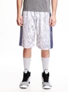 Old Navy Go Dry Printed Basketball Shorts For Men 12 - Bright White