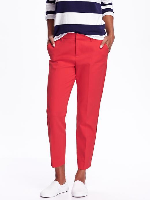 Old Navy Womens Mid Rise Harper Trousers Size 0 Regular - In The Red