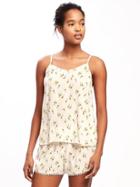 Old Navy Crinkle Gauze Sleep Cami For Women - Giraffe Print