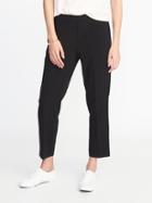 Old Navy Womens Mid-rise Pull-on Straight Pants For Women Black Size 18