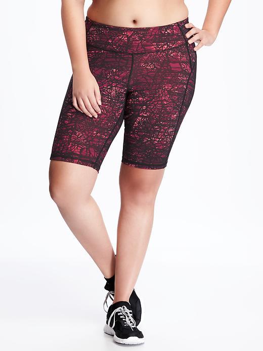 Old Navy Womens Plus Go Dry Compression Shorts 8 - Melon Shock Neon Poly