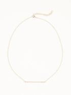 Old Navy Pav Bar Pendant Necklace For Women - Rose Gold