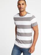 Old Navy Mens Heavyweight Terry-cloth Tee For Men Gray Stripe Size Xxl