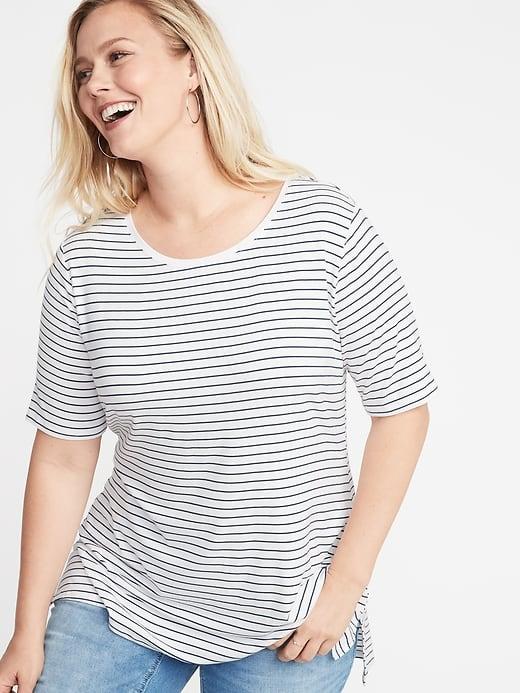 Luxe Elbow-sleeve Plus-size Tunic Tee