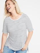 Luxe Elbow-sleeve Plus-size Tunic Tee
