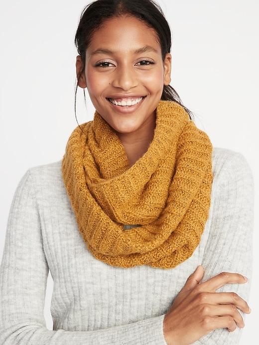 Old Navy Womens Rib-knit Infinity Scarf For Women Squash Size One Size